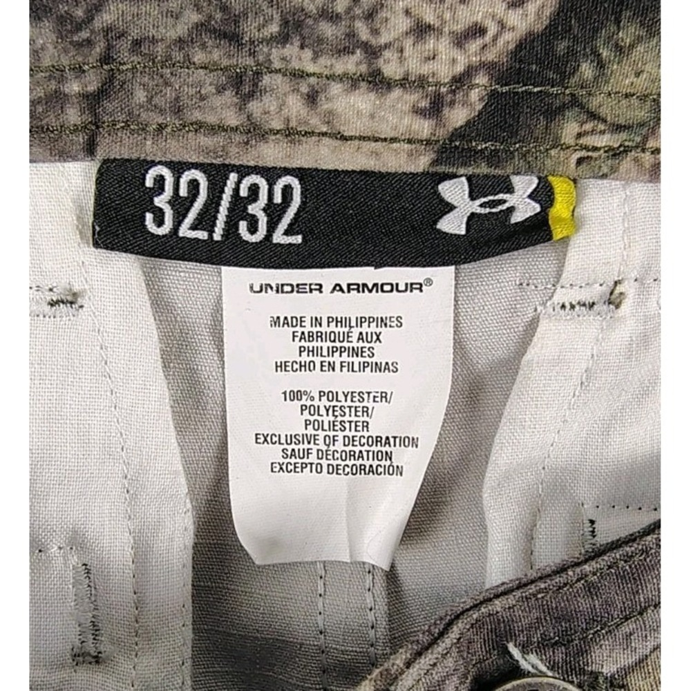 Under Armour Mossy Oak Treestand Camouflage Camo Hunt Camp Pants Mens 32X32 - Picture 15 of 16